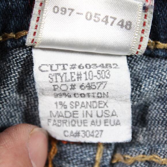 True Religion Joey Shorts Womens 26 Blue Low Rise Cutoff Raw Hem - Picture 7 of 8